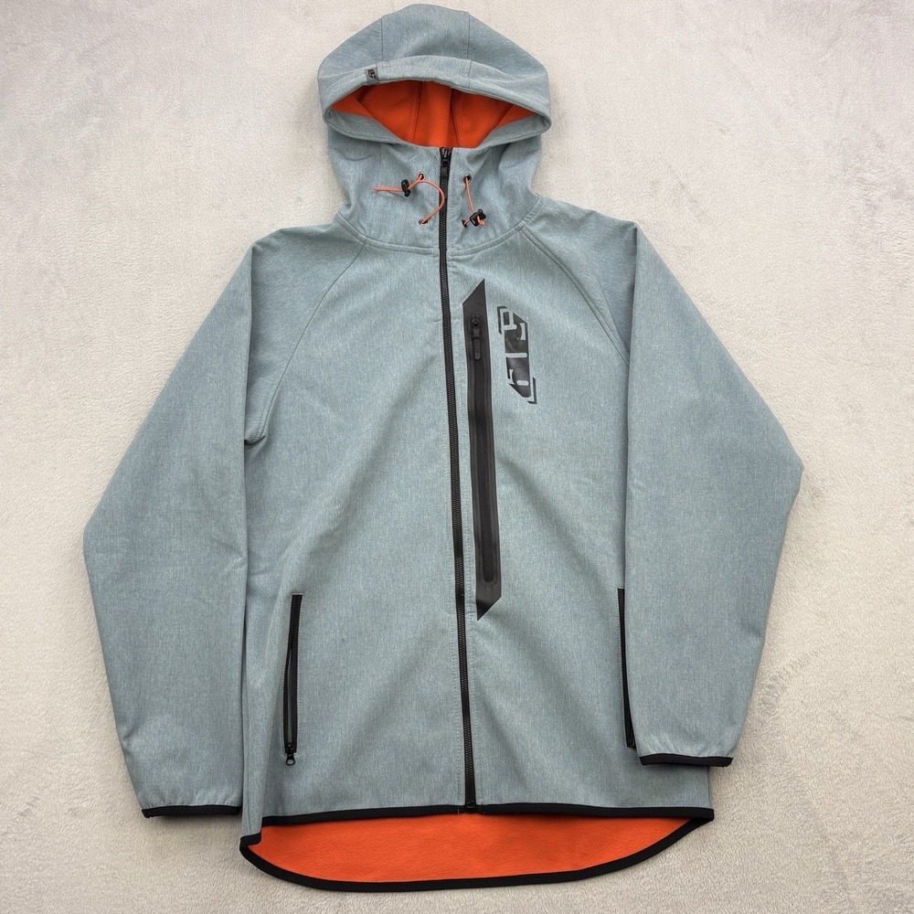 509 Jacket Mens Small Gray Snowmobile Legion Hooded Fleece Lined Softshell